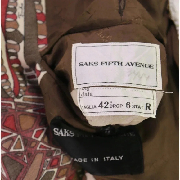 Emilio Pucci x Ermenegildo Zegna Vintage Wild Pattern MCM Blazer Jacket 42R - Picture 8 of 9